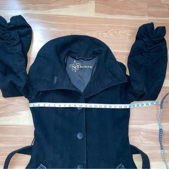 Mackage Black Pea Coat - Picture 7 of 16